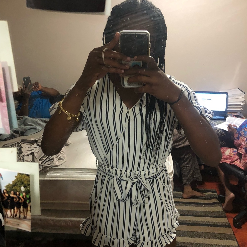 White & Black Romper